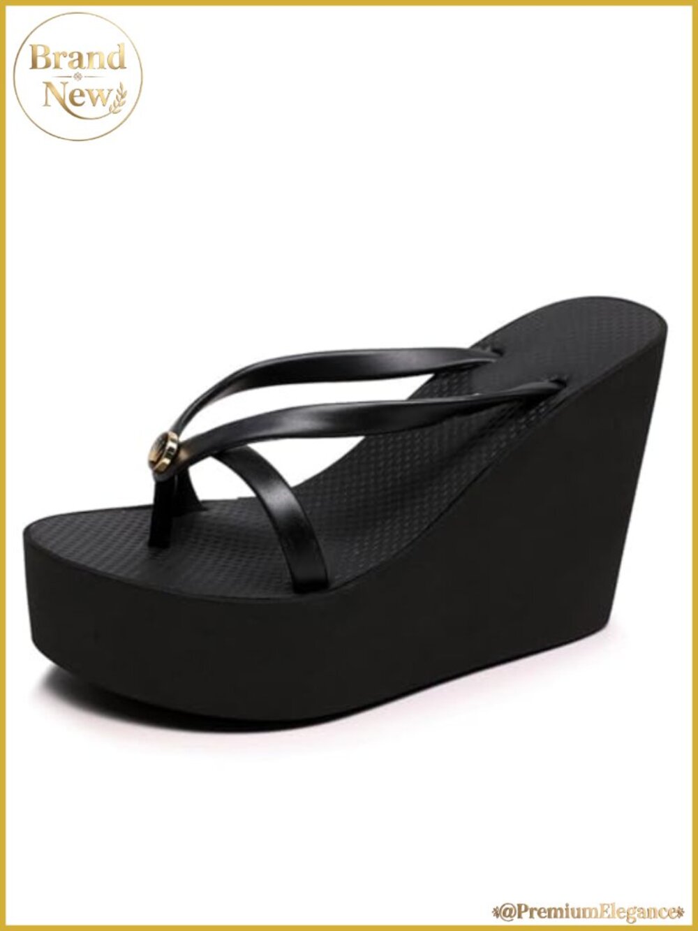 Wedge Platform Flip Flops Peep Toe Slip On Lace Up Rubber Sole Comfort Sandals